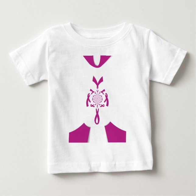 Brust-Krebs-Bewusstsein Art Print Baby T-shirt (Vorderseite)