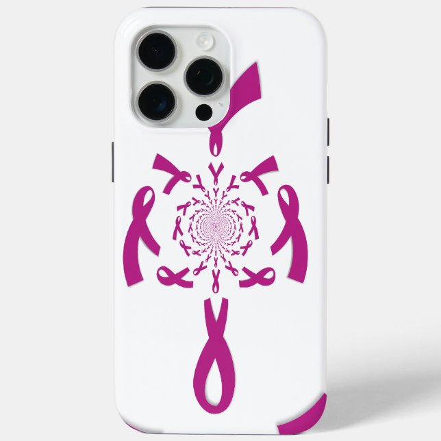 Brust-Krebs-Bewusstsein Art Print iPhone 15 Pro Max Hülle (Rückseite)