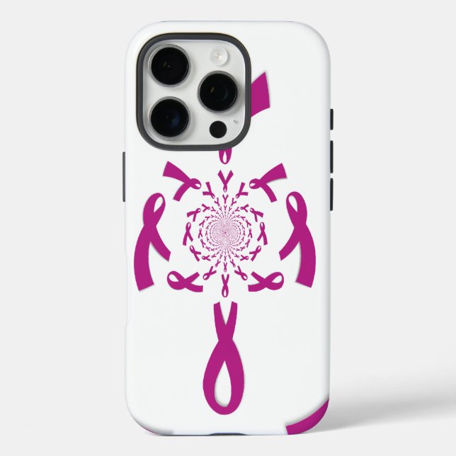 Brust-Krebs-Bewusstsein Art Print iPhone 16 Pro Hülle (Rückseite)