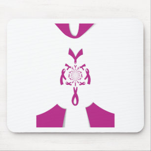 Brust-Krebs-Bewusstsein Art Print Mousepad