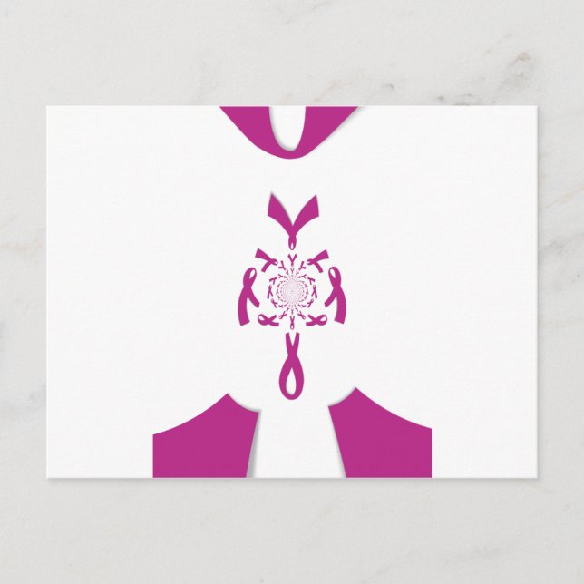 Brust-Krebs-Bewusstsein Art Print Postkarte (Vorderseite)