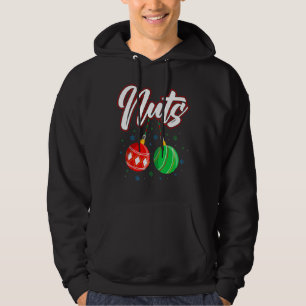 Brust Nüsse Weihnachts Funny Matching Couple Chest Hoodie