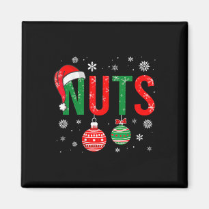 Brust Nüsse Weihnachts Funny Matching Couple Pajam Magnet