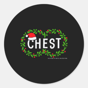 Brust Nüsse Weihnachtsspass Matching Couple Chestn Runder Aufkleber