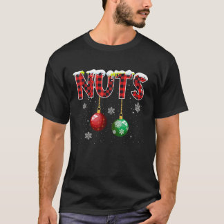 Brust Nuts Kastanien Paare Buffalo Kariert Christm T-Shirt