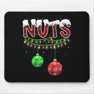 Brust Nuts Matching Kastanien Spaß Weihnachten Paa Mousepad