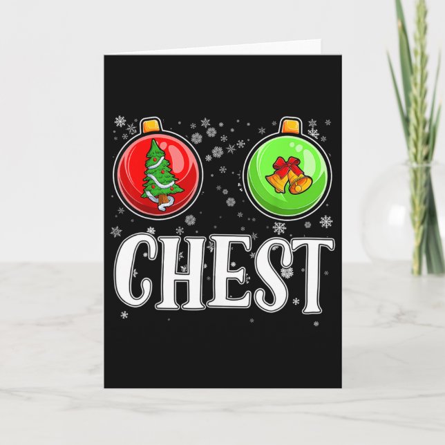 Brust Nuts Matching Kastanien Weihnachtskuppel Nu Karte (Vorderseite)