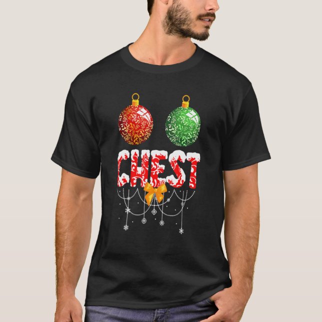 Brust Nuts Paare Weihnachtskastanien Erwachsene Ma T-Shirt (Vorderseite)