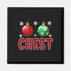 Brust Nuts Spaß Matching Kastanien Weihnachtskuche Magnet
