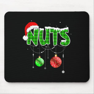 Brust Nuts Spaß Matching Kastanien Weihnachtskuche Mousepad