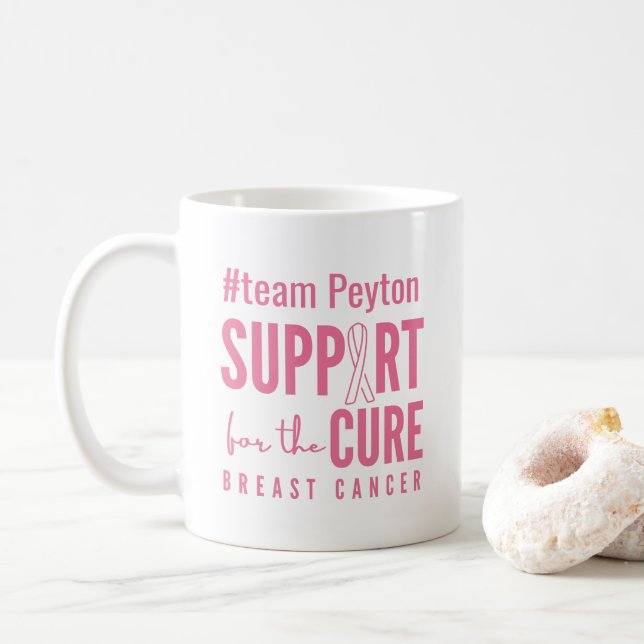 Brust-Tasse #team-Name-Support Kaffeetasse (Mit Donut)