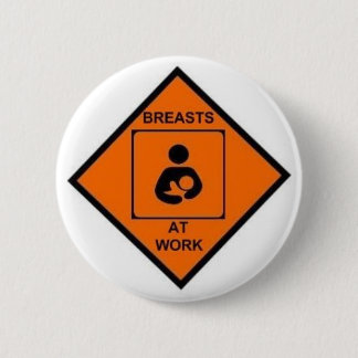 Brüste bei der Arbeit Button
