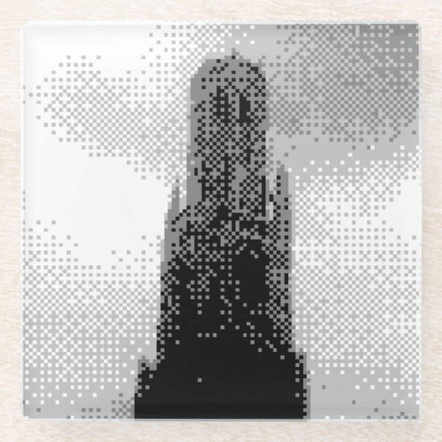 Brustkämpfer Glasuntersetzer (Vorderseite)