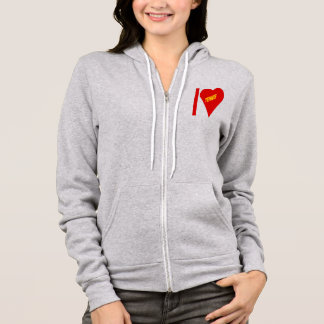 Brustkapuzenjacke Frau I LOVE TENNIS Hoodie
