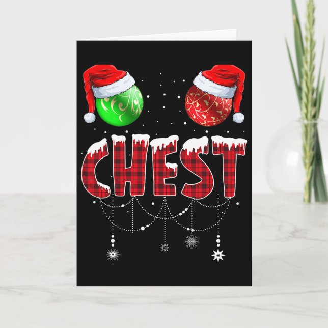 Brustkerne Weihnachten Mattieren Couple Chestnut 1 Karte (Vorderseite)