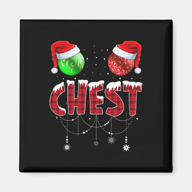 Brustkerne Weihnachten Mattieren Couple Chestnut 1 Magnet (Vorne)