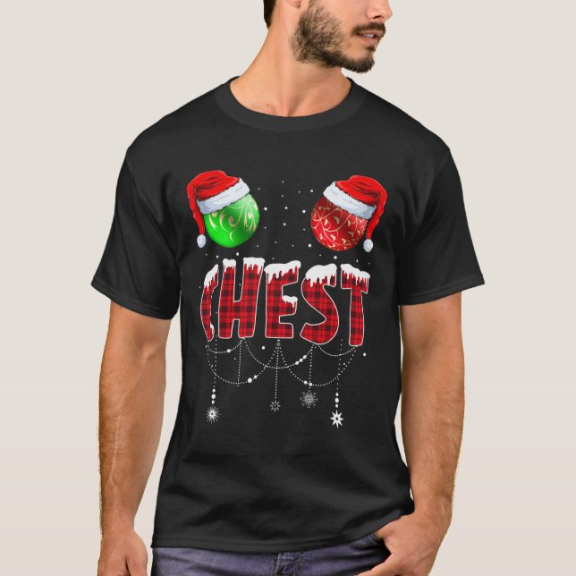 Brustkerne Weihnachten Mattieren Couple Chestnut 1 T-Shirt (Vorderseite)