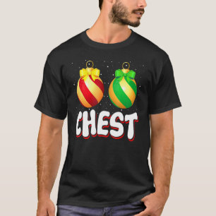 Brustkerne Weihnachten Mattieren Couple Kastanien T-Shirt