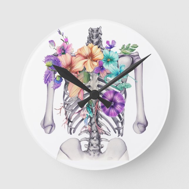 Brustkorb Runde Wanduhr (Vorderseite)