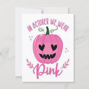 Brustkrebs 2025 – Inspiratives Pinkes Band Aware Postkarte