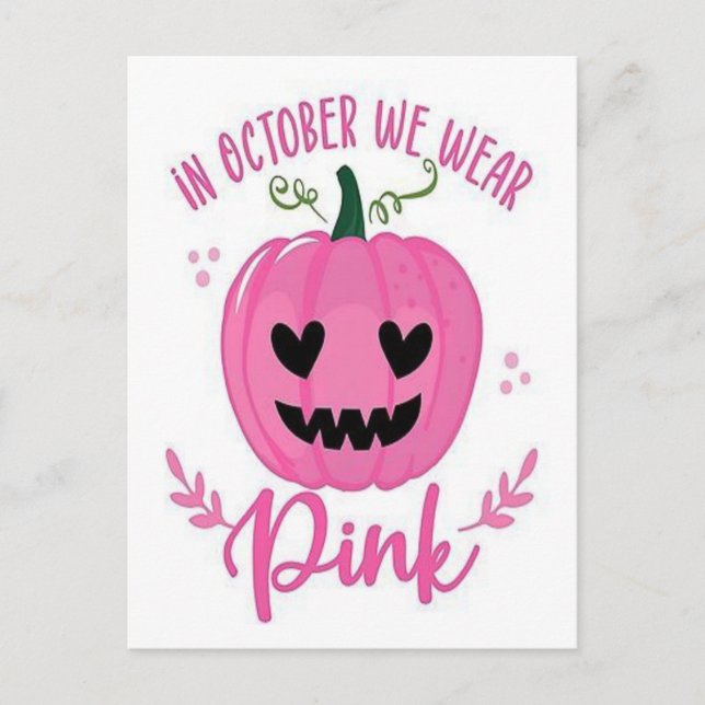 Brustkrebs 2025-inspirierende rosa Flachbildschirm Postkarte (Vorderseite)