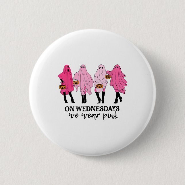 Brustkrebs am Mittwoch tragen wir rosa Button (Vorderseite)