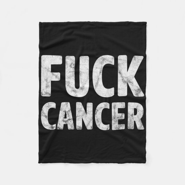 Brustkrebs-Aufklärungsgeschenk für Fck Cancer Dist Fleecedecke (Vorderseite)