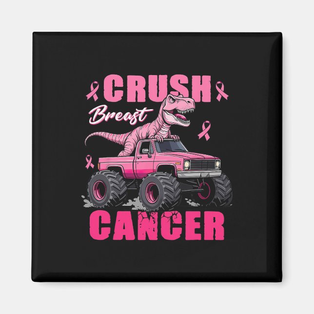 Brustkrebs-Aufklärungsmonster Truck Toddle Magnet (Vorne)