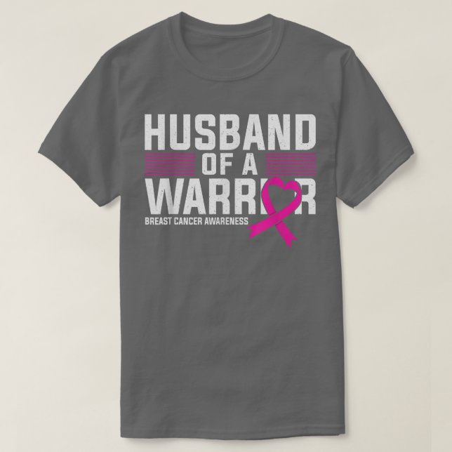 Brustkrebs-Awa, ein Mann eines Kriegers, rosa Ribb T-Shirt (Design vorne)
