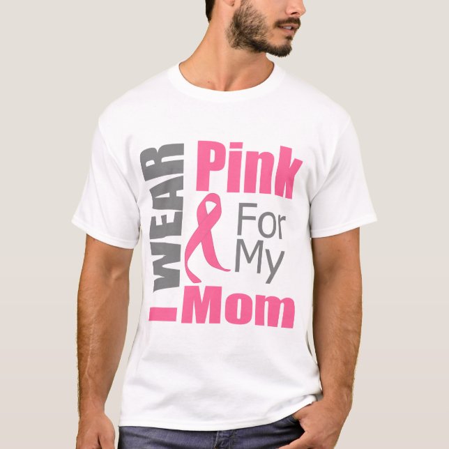 Brustkrebs-Band trage ich rosa Mamma T-Shirt (Vorderseite)