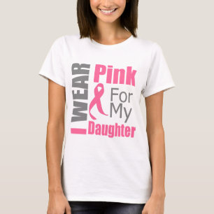 Brustkrebs-Band trage ich rosa Tochter T-Shirt