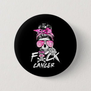 Brustkrebs bekämpfen Frauen Krieg rosa Band-Messy Button