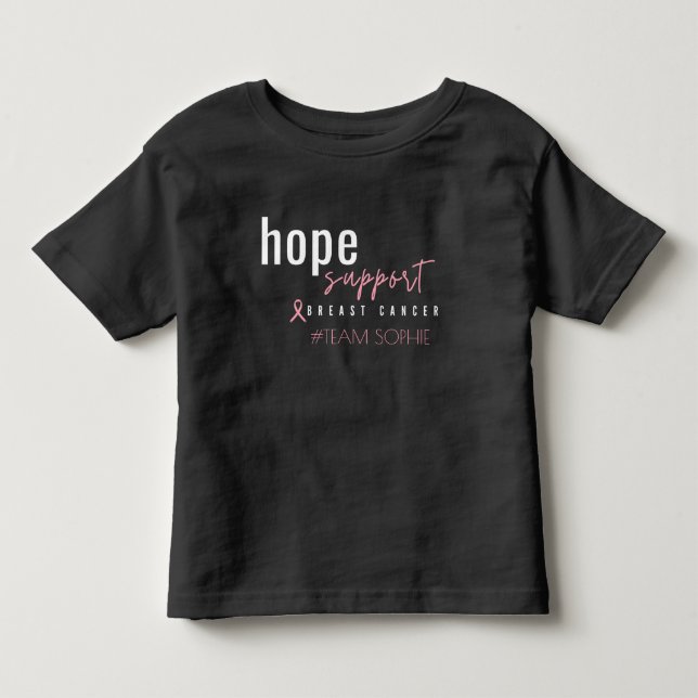 Brustkrebs. Benutzerdefinierter #Teamname. Kleinki Kleinkind T-shirt (Vorderseite)
