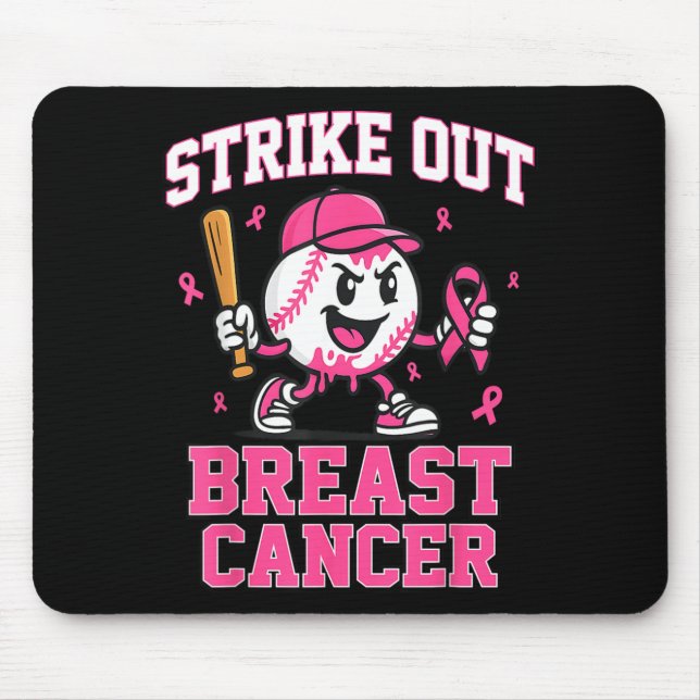 Brustkrebs-Besieg-Baseball-Eiscreme-Tropf Mousepad (Vorne)
