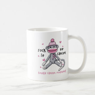 Brustkrebs-Bewusstsein Affe befruchtet Krebs Kaffeetasse
