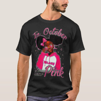 Brustkrebs-Bewusstsein Afrikanischer Schwarzer Kor T-Shirt