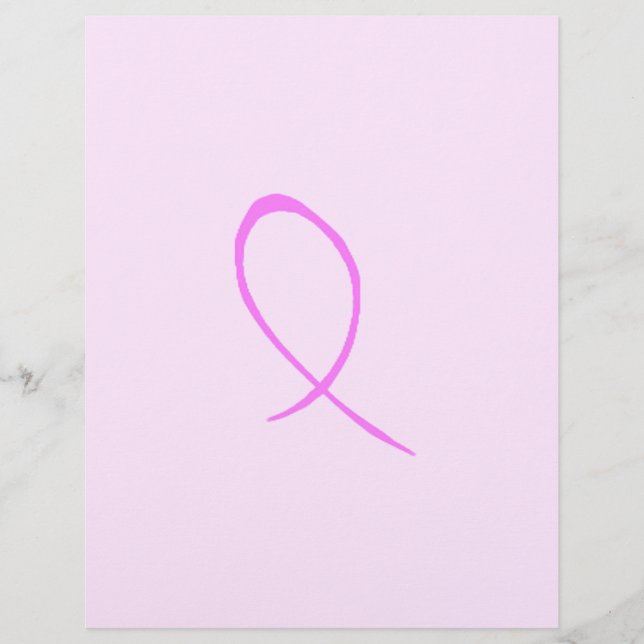 Brustkrebs-Bewusstsein Anpassbarer Flyer (Vorne)