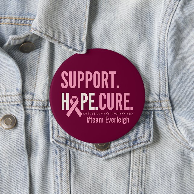 Brustkrebs-Bewusstsein Benutzerdefinierter Persona Button (Beispiel)