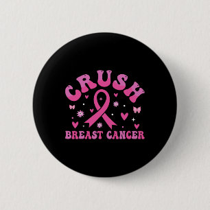 Brustkrebs-Bewusstsein Bling Pink Ribbon 1 Button