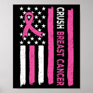Brustkrebs-Bewusstsein Bling Pink Ribbon 3 Poster
