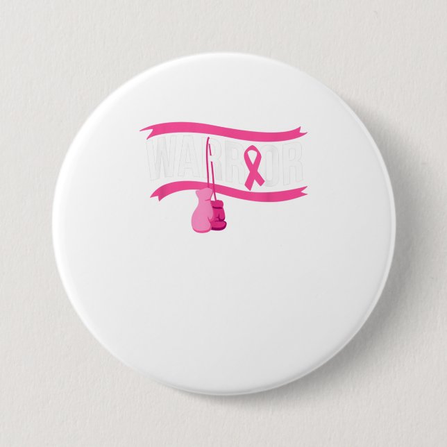 Brustkrebs-Bewusstsein des Kriegers Button (Vorderseite)