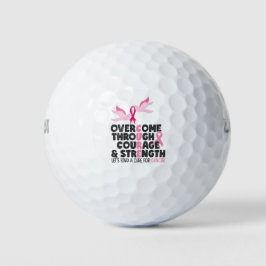 Brustkrebs Bewusstsein für Brave und Starke Golfball