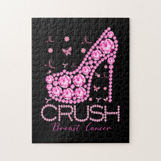 Brustkrebs-Bewusstsein für den Crush Bling Pink Ri (Vertikal)