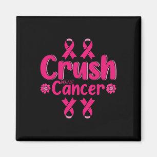Brustkrebs-Bewusstsein für den Crush Bling Pink Ri Magnet