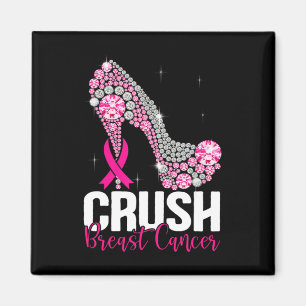 Brustkrebs-Bewusstsein für den Crush Bling Pink Ri Magnet