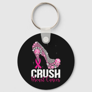 Brustkrebs-Bewusstsein für den Crush Bling Pink Ri Schlüsselanhänger
