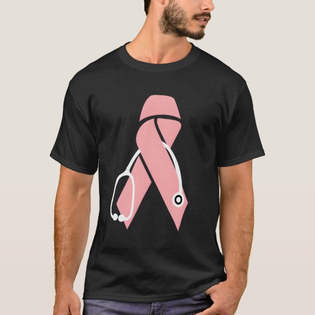 Brustkrebs-Bewusstsein für die ärztliche Krankenpf T-Shirt (Vorderseite)