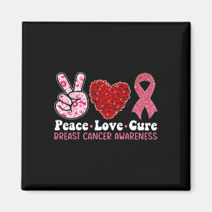 Brustkrebs-Bewusstsein für Frauen Pink Ribbon Peak Magnet