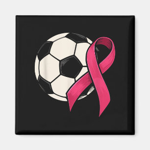 Brustkrebs-Bewusstsein Fußball Pink Ribbon Magnet