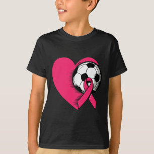 Brustkrebs-Bewusstsein Fußball Pinkes Band Frauen  T-Shirt